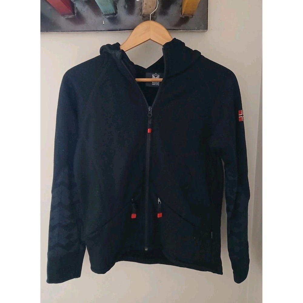 Dale of Norway Knitshell Full Zip Hooded Wool Ski Jacket Size Medium Nordic